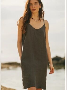 Zoe Slip Dress Linen XS